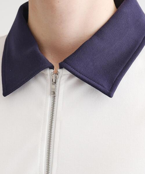 tk.TAKEO KIKUCHI（ティーケータケオキクチ）の「◆配色ハーフジップポロ（ポロシャツ・メンズ・グリーン/ブラック/ホワイト・03/02/01）」の20枚目の写真