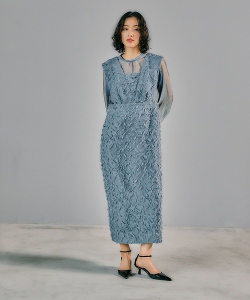 LEPSIM（レプシィム）の「【結婚式／オケージョン】ジャガードインナー付きワンピース　321913（ドレス・レディース・ブラック/ブルー・FREE）」の18枚目の写真