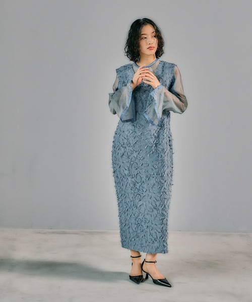 LEPSIM（レプシィム）の「【結婚式／オケージョン】ジャガードインナー付きワンピース　321913（ドレス・レディース・ブラック/ブルー・FREE）」の19枚目の写真