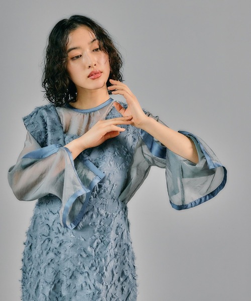 LEPSIM（レプシィム）の「【結婚式／オケージョン】ジャガードインナー付きワンピース　321913（ドレス・レディース・ブラック/ブルー・FREE）」の21枚目の写真