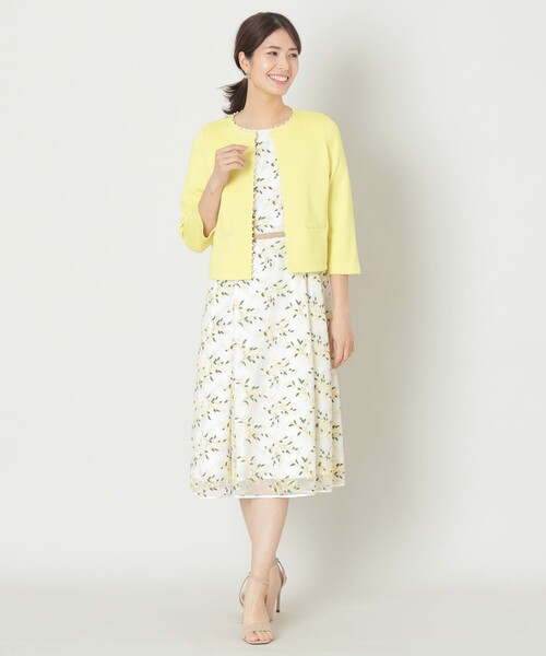 TO BE CHIC(トゥー ビー シック)の「パールニット カーディガン(カーディガン/ボレロ・レディース・ブラック/オフホワイト/オレンジ・42/40)」の4枚目の写真