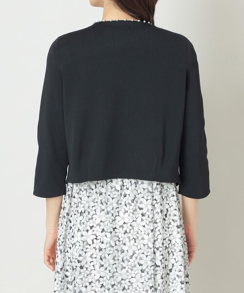 TO BE CHIC(トゥー ビー シック)の「パールニット カーディガン(カーディガン/ボレロ・レディース・ブラック/オフホワイト/オレンジ・42/40)」の9枚目の写真