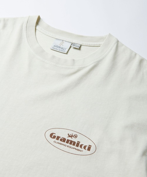 Gramicci（グラミチ）の「CLIMBING EQUIPMENT TEE｜クライミングイクイプメントTシャツ（Tシャツ/カットソー・メンズ・オリーブ系/ブラウン/ナチュラル・S/XL/XXL/M/L）」の11枚目の写真