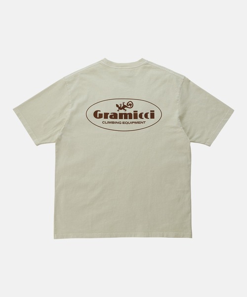 Gramicci（グラミチ）の「CLIMBING EQUIPMENT TEE｜クライミングイクイプメントTシャツ（Tシャツ/カットソー・メンズ・オリーブ系/ブラウン/ナチュラル・S/XL/XXL/M/L）」の7枚目の写真