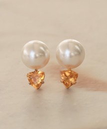 beau temps silver925 パール×トリリアントピアス