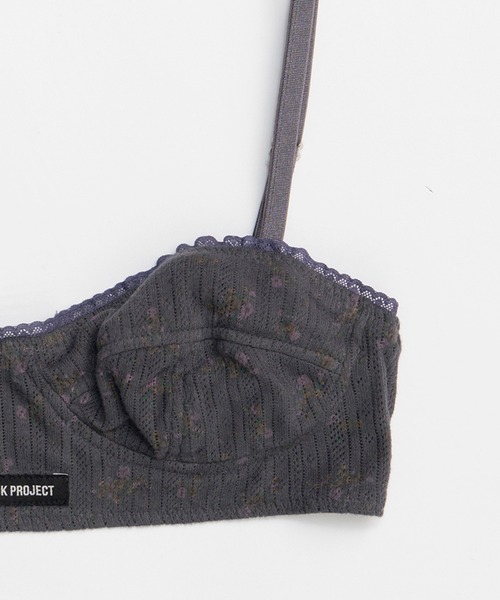 PRANK PROJECT（プランクプロジェクト）の「パターンメッシュレースブラ / Pattern Mesh Lace Bra（ブラジャー・レディース・ホワイト/チャコールグレー・M/S）」の5枚目の写真
