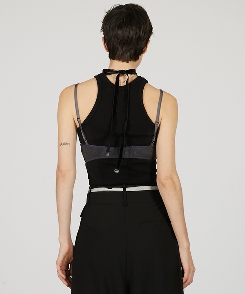 PRANK PROJECT（プランクプロジェクト）の「パターンメッシュレースブラ / Pattern Mesh Lace Bra（ブラジャー・レディース・ホワイト/チャコールグレー・M/S）」の11枚目の写真