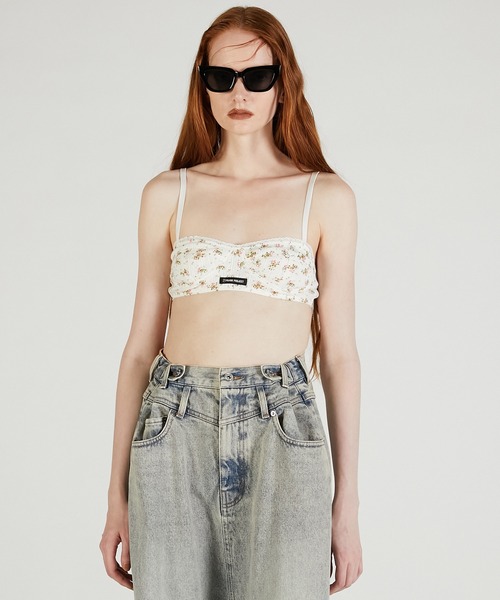 PRANK PROJECT（プランクプロジェクト）の「パターンメッシュレースブラ / Pattern Mesh Lace Bra（ブラジャー・レディース・ホワイト/チャコールグレー・M/S）」の16枚目の写真