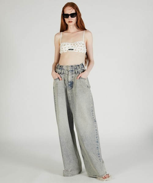 PRANK PROJECT（プランクプロジェクト）の「パターンメッシュレースブラ / Pattern Mesh Lace Bra（ブラジャー・レディース・ホワイト/チャコールグレー・M/S）」の15枚目の写真