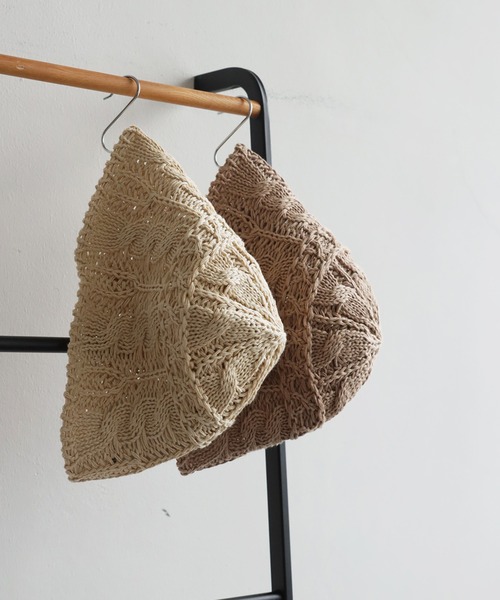 antiqua（アンティカ）の「コットンニットハット（ニットキャップ/ビーニー・レディース・ベージュ/アイボリー・FREE）」の11枚目の写真