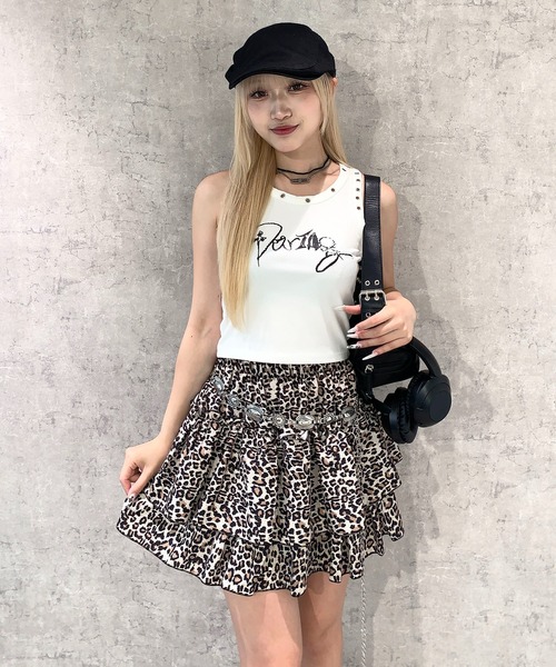 lilful(リルフル)の「ショート丈アイレットプリントタンク(タンクトップ・レディース・ブラック/ホワイト・L/M/S)」の20枚目の写真