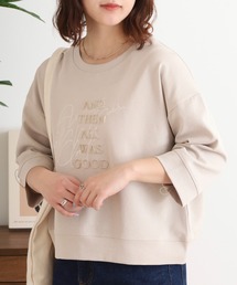EGLANTINE ダブルロゴカットソー 7分袖プルオーバー