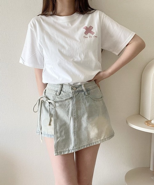 Nana(ナナ)の「ワンポイントプリントTシャツ(Tシャツ/カットソー・レディース・ホワイト・FREE)」の3枚目の写真