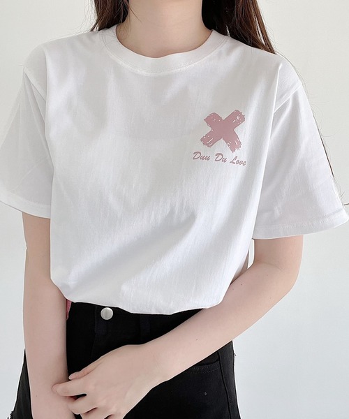 Nana(ナナ)の「ワンポイントプリントTシャツ(Tシャツ/カットソー・レディース・ホワイト・FREE)」の4枚目の写真