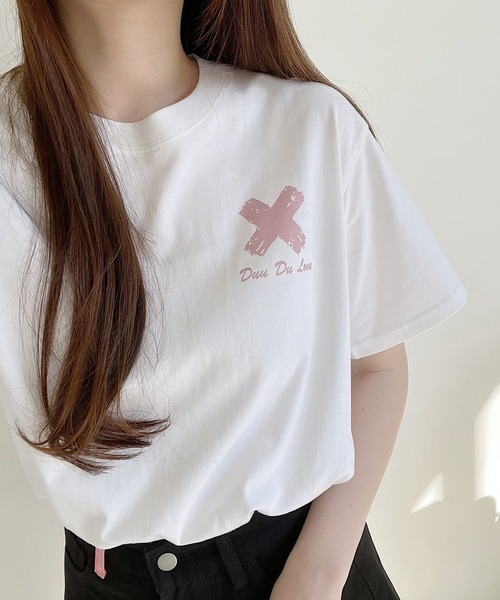 Nana(ナナ)の「ワンポイントプリントTシャツ(Tシャツ/カットソー・レディース・ホワイト・FREE)」の5枚目の写真