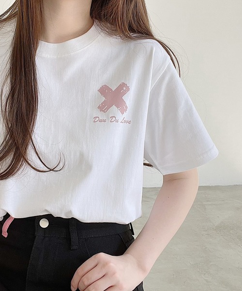 Nana(ナナ)の「ワンポイントプリントTシャツ(Tシャツ/カットソー・レディース・ホワイト・FREE)」の6枚目の写真