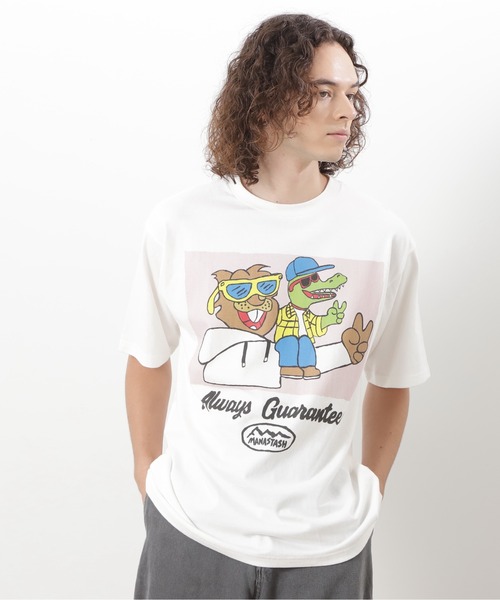 MANASTASH(マナスタッシュ)の「MANASTASH/マナスタッシュ RE:CTN TEE FRIENDS(Tシャツ/カットソー・メンズ・ホワイト/ラベンダー・S/M/L/XL)」の2枚目の写真