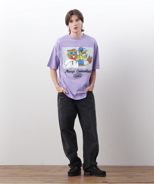 MANASTASH(マナスタッシュ)の「MANASTASH/マナスタッシュ RE:CTN TEE FRIENDS(Tシャツ/カットソー・メンズ・ホワイト/ラベンダー・S/M/L/XL)」の6枚目の写真