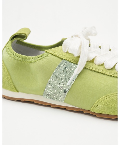 グリッターライン レースアップ スニーカー（スニーカー）｜Emma
