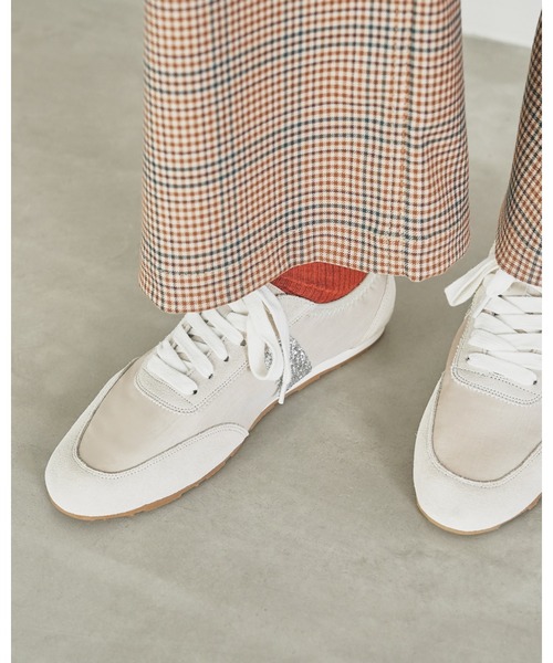 グリッターライン レースアップ スニーカー（スニーカー）｜Emma