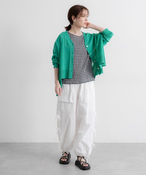 studio CLIP（スタディオクリップ）の「【接触冷感・紫外線カット】14ゲージボックスロングスリーブカーディガン ※画像待ち（カーディガン/ボレロ・レディース・ブルー/ブラック/グリーン/ライトグレー・FREE）」の20枚目の写真