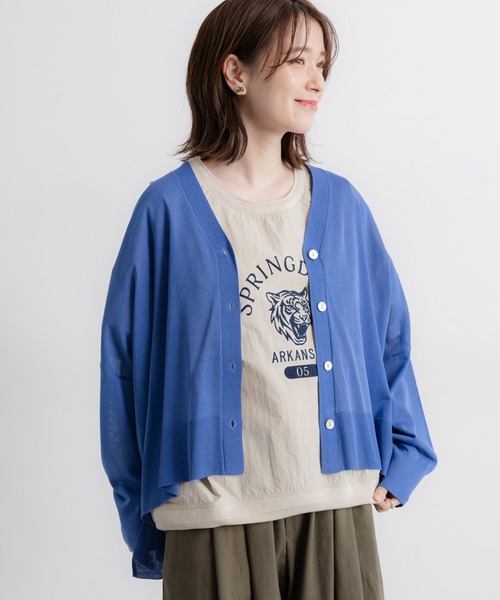 studio CLIP（スタディオクリップ）の「【接触冷感・紫外線カット】14ゲージボックスロングスリーブカーディガン ※画像待ち（カーディガン/ボレロ・レディース・ブルー/ブラック/グリーン/ライトグレー・FREE）」の22枚目の写真