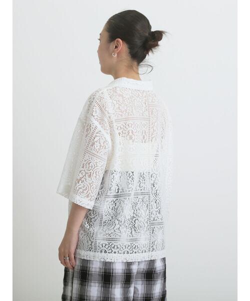 sm2rhythm（サマンサモスモスリズム）の「レースオープンシャツ（シャツ/ブラウス・レディース・オフホワイト/ブラック・F）」の22枚目の写真