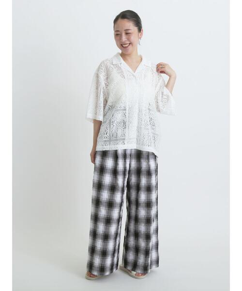 sm2rhythm（サマンサモスモスリズム）の「レースオープンシャツ（シャツ/ブラウス・レディース・オフホワイト/ブラック・F）」の21枚目の写真