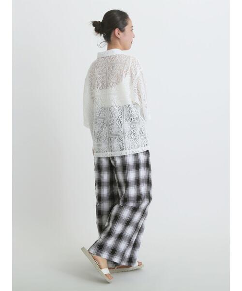 sm2rhythm（サマンサモスモスリズム）の「レースオープンシャツ（シャツ/ブラウス・レディース・オフホワイト/ブラック・F）」の20枚目の写真