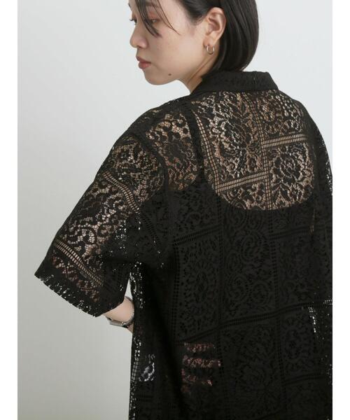 sm2rhythm（サマンサモスモスリズム）の「レースオープンシャツ（シャツ/ブラウス・レディース・オフホワイト/ブラック・F）」の17枚目の写真