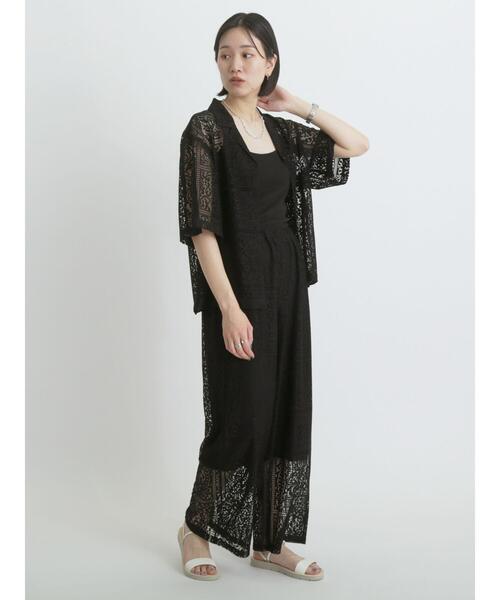 sm2rhythm（サマンサモスモスリズム）の「レースオープンシャツ（シャツ/ブラウス・レディース・オフホワイト/ブラック・F）」の13枚目の写真