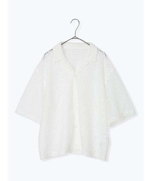 sm2rhythm（サマンサモスモスリズム）の「レースオープンシャツ（シャツ/ブラウス・レディース・オフホワイト/ブラック・F）」の10枚目の写真