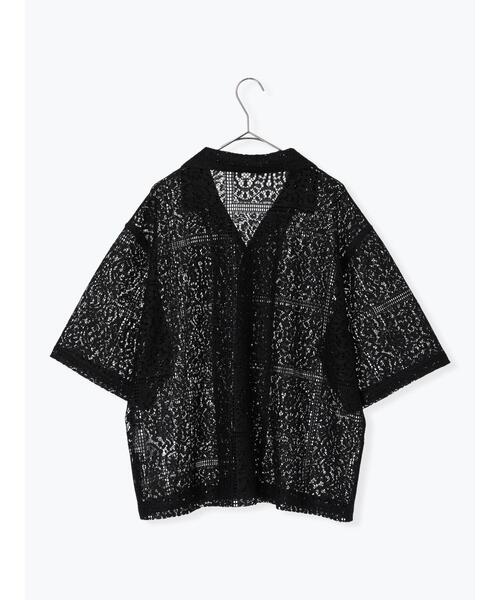 sm2rhythm（サマンサモスモスリズム）の「レースオープンシャツ（シャツ/ブラウス・レディース・オフホワイト/ブラック・F）」の8枚目の写真