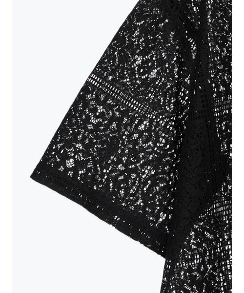 sm2rhythm（サマンサモスモスリズム）の「レースオープンシャツ（シャツ/ブラウス・レディース・オフホワイト/ブラック・F）」の6枚目の写真