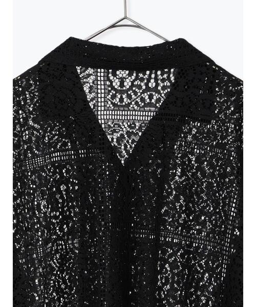 sm2rhythm（サマンサモスモスリズム）の「レースオープンシャツ（シャツ/ブラウス・レディース・オフホワイト/ブラック・F）」の4枚目の写真