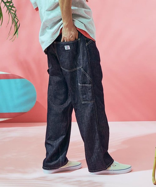 EDWIN（エドウィン）の「EDWIN エドウィン ワイドペインター デニムイージーパンツ（デニムパンツ・メンズ・インディゴブルー/ブルー・SMALL/MEDIUM/LARGE/X-LARGE）」の2枚目の写真