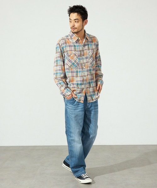 EDWIN（エドウィン）の「EDWIN エドウィン ワイドペインター デニムイージーパンツ（デニムパンツ・メンズ・インディゴブルー/ブルー・SMALL/MEDIUM/LARGE/X-LARGE）」の18枚目の写真