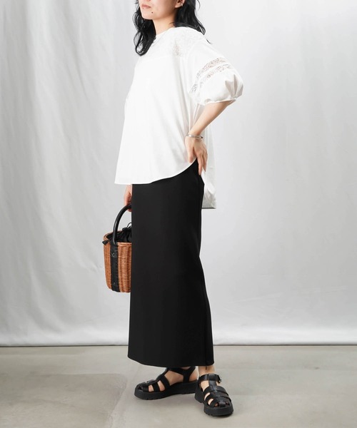 tシャツ LC/LLL レースライン袖TOPS レディース LADY LUCK LUCA tシャツ LC/LLL レースライン袖TOPS レディース