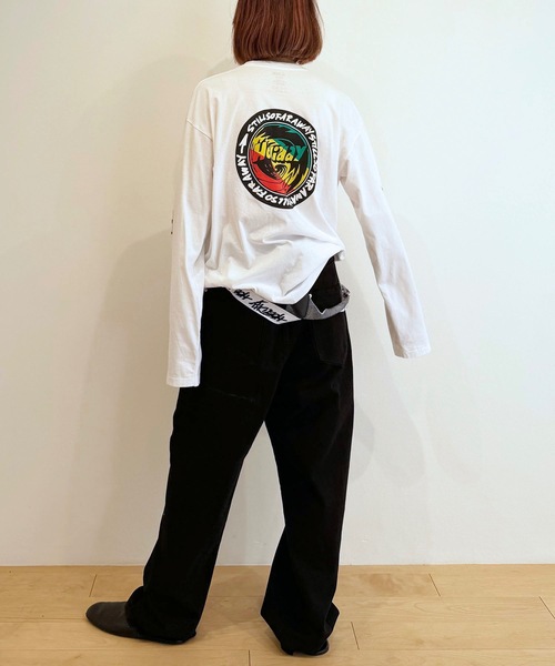 HOLIDAY（ホリデイ）の「SUPER FINE L/S T-SHIRT (RASTER CIRCLE) スーパーファインロングスリーブTシャツ (ラスタサークル)（Tシャツ/カットソー・レディース・ブラック/ベビーピンク/ホワイト・S/XL）」の4枚目の写真