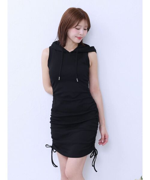 EATME（イートミー）の「フードシャーリングタイトミニワンピース（ワンピース・レディース・グレー/ブラック・FREE）」の16枚目の写真