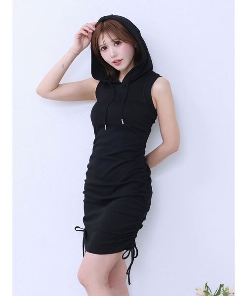 EATME（イートミー）の「フードシャーリングタイトミニワンピース（ワンピース・レディース・グレー/ブラック・FREE）」の17枚目の写真