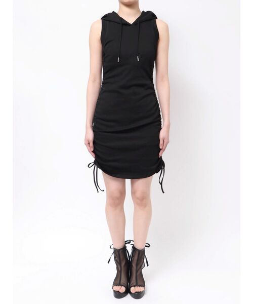 EATME（イートミー）の「フードシャーリングタイトミニワンピース（ワンピース・レディース・グレー/ブラック・FREE）」の7枚目の写真