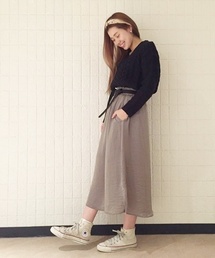 Kastane | サテンスリットロングスカート(スカート)