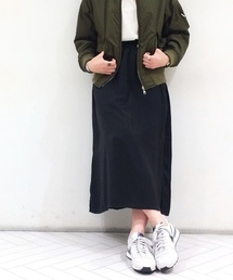 Kastane | サテンスリットロングスカート(スカート)