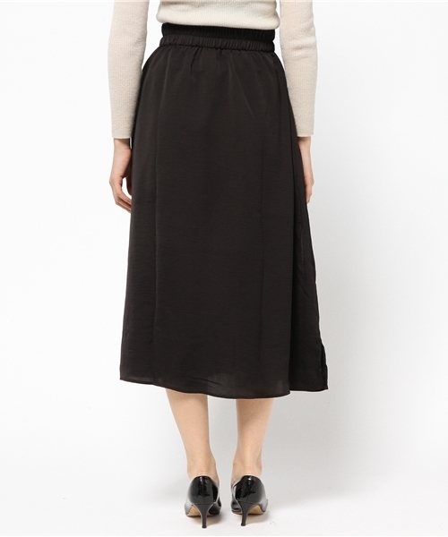 Kastane(カスタネ)の「サテンスリットロングスカート(スカート・レディース・ブラック/ライトグレー/オリーブ/ピンク・FREE)」の16枚目の写真