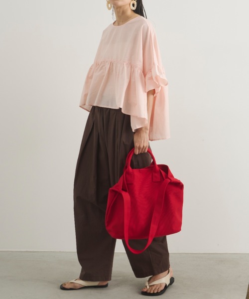 Libra Cue(リブラ キュー)の「キャンバス2wayバッグ(ショルダーバッグ・レディース・ホワイト/ブラック/レッド・FREE)」の14枚目の写真