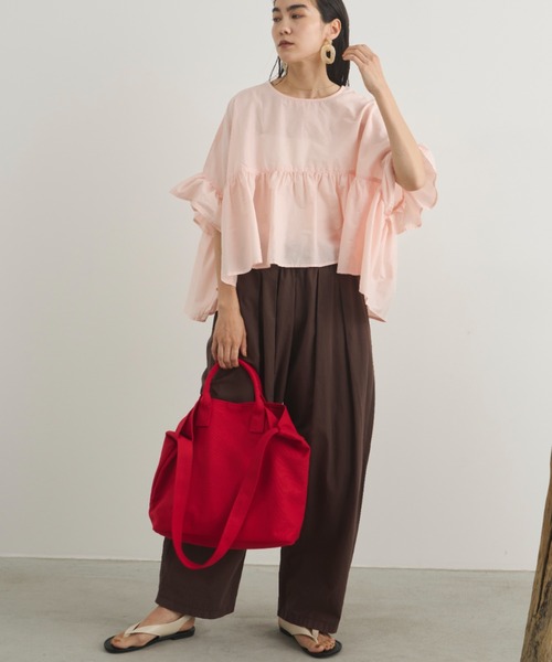 Libra Cue(リブラ キュー)の「キャンバス2wayバッグ(ショルダーバッグ・レディース・ホワイト/ブラック/レッド・FREE)」の15枚目の写真