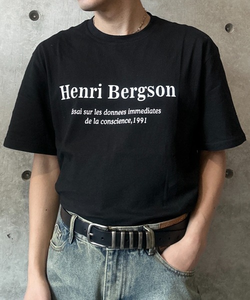 Otte(オッテ)の「Henri Bergson Tシャツ(Tシャツ/カットソー・メンズ・ブラック/ホワイト・MEDIUM/LARGE)」の6枚目の写真