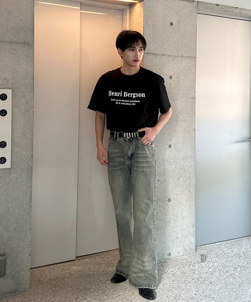 Otte(オッテ)の「Henri Bergson Tシャツ(Tシャツ/カットソー・メンズ・ブラック/ホワイト・MEDIUM/LARGE)」の5枚目の写真