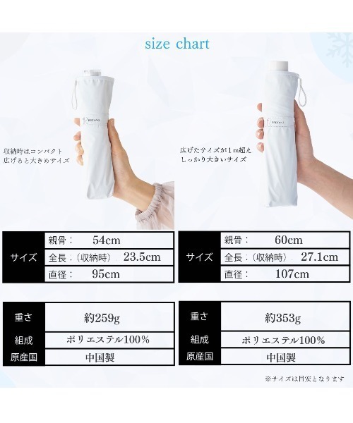 エスタ　ラディクール ホワイト　50センチ　折りたたみ晴雨兼用　日傘 日傘】エスタ (estaa) REIKYAKUパラソル 50㎝ 折りたたみ傘 晴雨